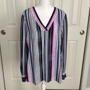 Vince Camuto multicolor, striped blouse size medium